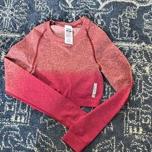 EUC Gymshark ombré long sleeve crop top size xs